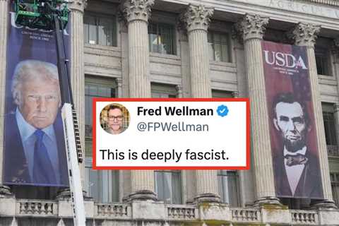This Is Deeply Fascist: People Are Floored That This Banner Was Actually Placed On A Government..