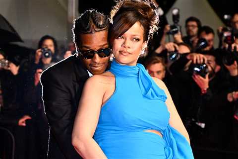 A$AP Rocky Hugs Rihanna's Pregnant Belly on Cannes Film Festival Red Carpet