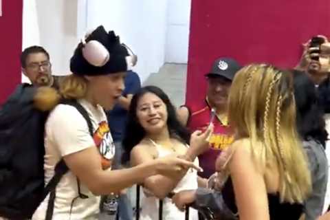 Chennedy Carter kisses fan’s breasts while Chicago Sky fans plead for her WNBA return
