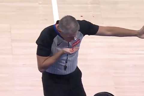 NBA ref Scott Foster bloodied after getting smacked in face in scary moment