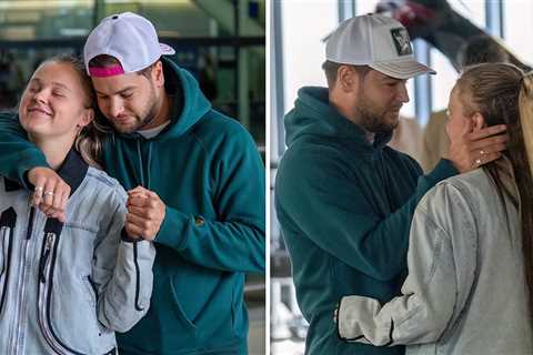 JoJo Siwa Embraces Chris Hughes at Airport After Split From Partner Kath Ebbs