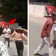 Indian Jet Crash's Sole Survivor Seen on Phone Walking Away From Wreck, New Video