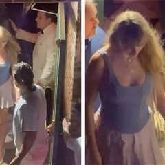 Taylor Swift and Travis Kelce Hold Hands While Exiting NYC Restaurant
