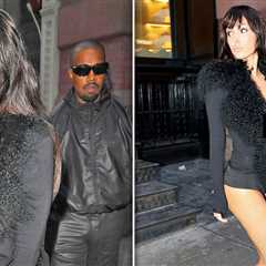 Bianca Censori Flaunts Massive Cleavage in Low-Cut Black Jacket