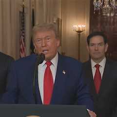 President Donald Trump Promises Future Attacks Against Iran Doesn't 'Make Peace'