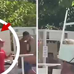 Pro Soccer Player Throws Chair, Hits Woman In Wild Pool Altercation, Caught On Video