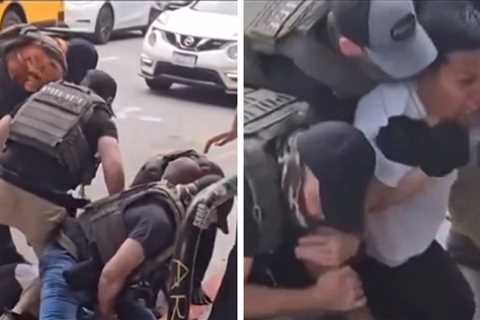 Federal Agents Kneel on Suspect's Back During Violent Arrest, on Video