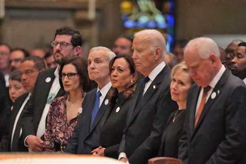 Joe Biden, Kamala Harris Pay Respects at Funeral For Slain Minnesota Lawmaker