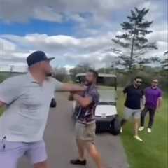 Golfer pummeled, thrown into pond during wild on-course fight: video