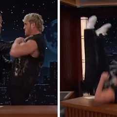 Jelly Roll Chokeslams Logan Paul Through Desk on 'Jimmy Kimmel Live!'
