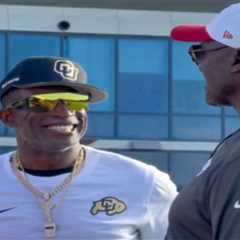 Deion Sanders visits son at Bucs training camp while grappling with mysterious health issue