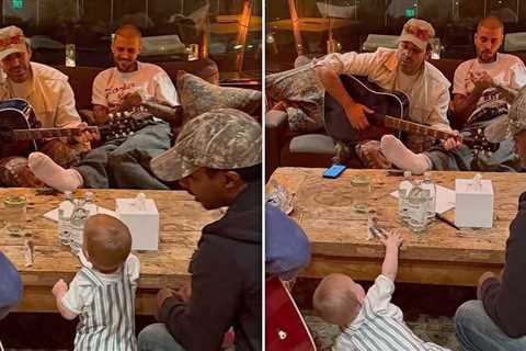 Justin Bieber's Baby Son Jack Blues Joins Him for Studio Jam Session