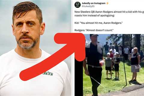 What A Dickhead: People Are Calling Out Aaron Rodgers For Mocking A Kid He Almost Hit While Playing ..