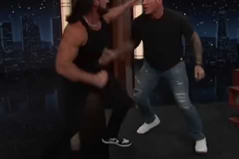 Jelly Roll puts Logan Paul through a table in wild ‘Jimmy Kimmel Live’ brawl ahead of WWE..