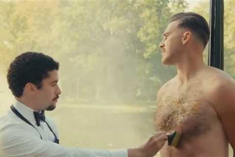 Bad Bunny Rubs Honey on Travis Kelce's Shirtless Body In 'Happy Gilmore 2'