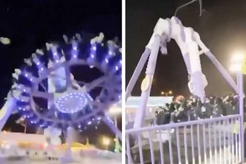 Theme Park Ride Snaps in Half and Crashes to Ground on Video