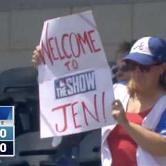 Fans give Jen Pawol plenty of support as she makes MLB history as first female umpire