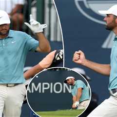 Scottie Scheffler holes insane 82-foot chip shot to save comeback win at BMW Championship