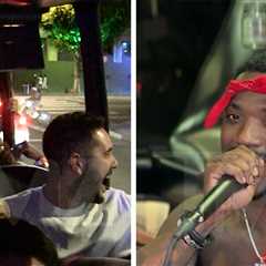 Ray J Cracks Kim Kardashian Joke, Freaks Out at Dahmer Tattoo on TMZ After Dark Tour