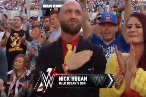 Hulk Hogan’s son fights back tears as late father is honored at SummerSlam