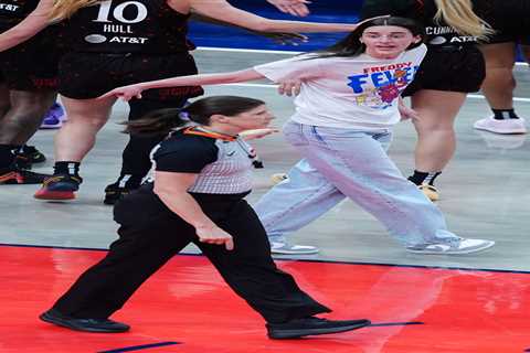 Caitlin Clark gets chippy with referee  in heated moment after Fever’s latest loss