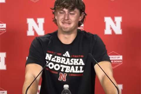 Nebraska punter Archie Wilson reduced to tears during press conference