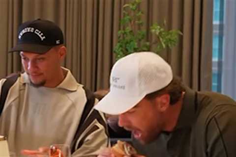 Patrick Mahomes, Travis Kelce Taste Test Steakhouse Food Before Grand Opening