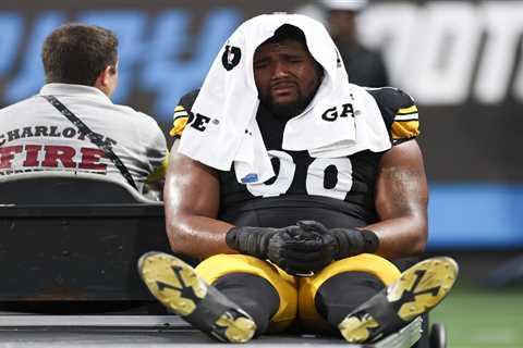 Steelers’ top draft pick Derrick Harmon carted off in injury scare