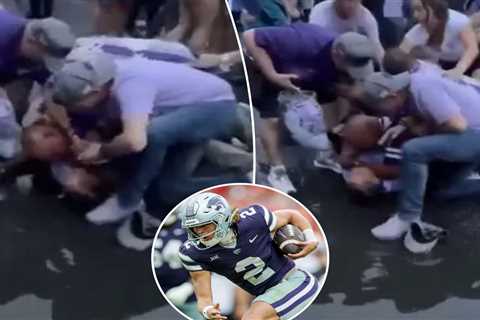 Kansas State quarterback Avery Johnson’s dad, brother get into wild brawl after loss in Ireland