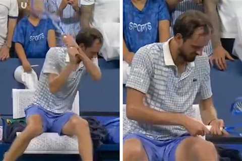 Tennis Star Daniil Medvedev Melts Down At US Open, Obliterates Racket