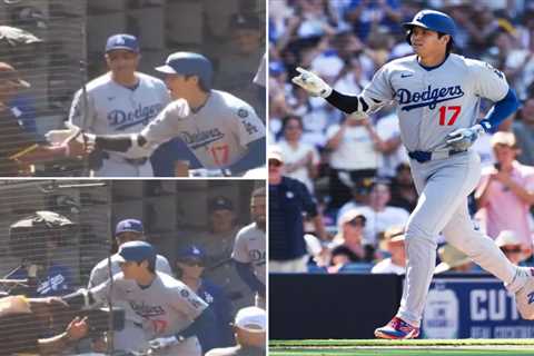 Dodgers’ Shohei Ohtani gets hilarious revenge on heckling Padres fan after home run