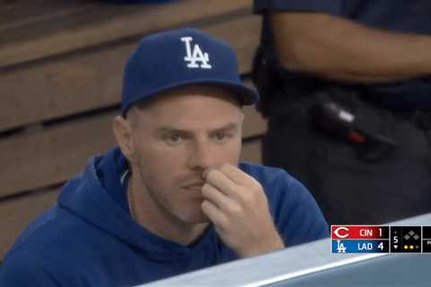 Freddie Freeman’s gross dugout moment caught by TV cameras