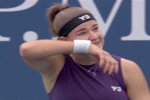 Tennis star Karolína Muchová halts US Open match in tears after spotting ex in crowd: ‘Shows up …..