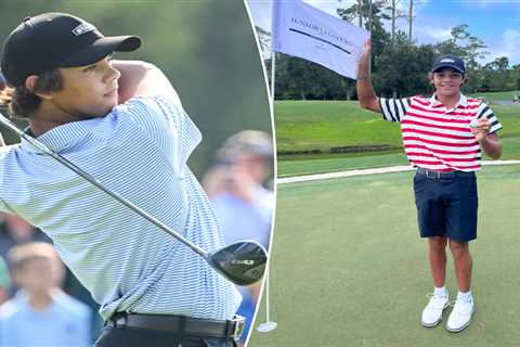 Charlie Woods sinks hole-in-one at 2025 Junior Players Championship