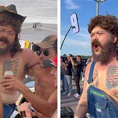 Druski Wears White Face for NASCAR Skit