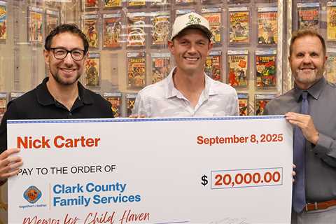 Nick Carter Donates to Child Haven Shelter at Vegas Comic Store