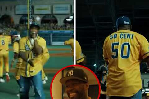 50 Cent's 'Worst Pitch in History' Do-Over at Savannah Bananas Baseball Game