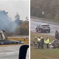 2 Killed in Plane Crash on Massachusetts Highway, Video of Aftermath