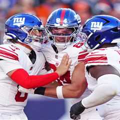 Giants’ Andrew Thomas wins testy battle against Broncos’ sack specialist