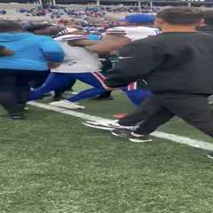 Bills-Panthers game ends in chaos as players clash on field in fiery scene