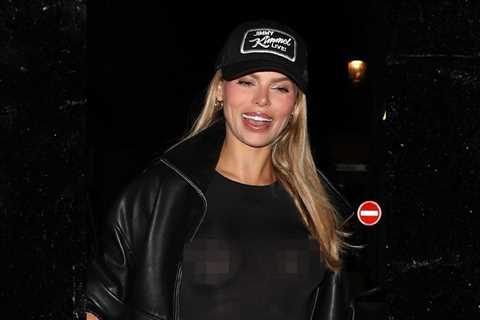 Brooks Nader Wears See-Through Catsuit, Jimmy Kimmel Hat in Paris