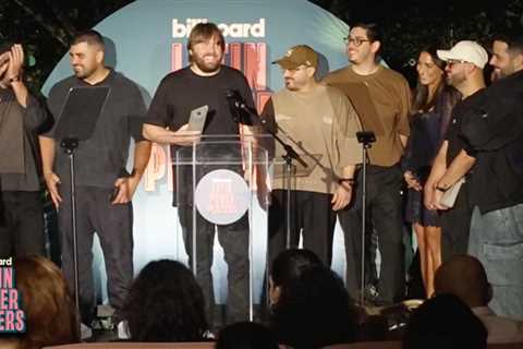 Noah Assad from Rimas Accepts Hot Latin Songs Label of the Year Award | Latin Music Power..