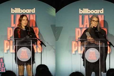 Ela Taubert Presents Regional Mexican Airplay Label of the Year Award to Angel Kaminsky & Ana |..