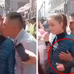 Mexican President Claudia Sheinbaum Allegedly Groped by Man on Video