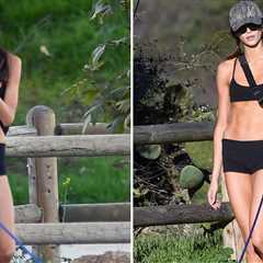 Kaia Gerber Sizzles in Skimpy Workout Attire During Dog Walk