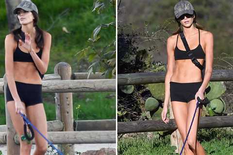 Kaia Gerber Sizzles in Skimpy Workout Attire During Dog Walk
