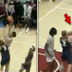 Utah Tech Player Punches Opponent After Getting Dunked On, Wild Video!
