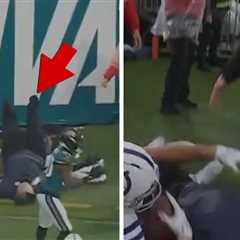 Colts' Michael Pittman Levels Security Guard In Scary Collision