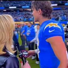 Justin Herbert has awkward moment with ESPN’s Laura Rutledge after ‘MNF’ triumph