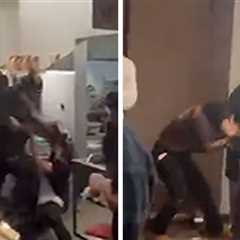Chipotle Customers Brawl With Employees Behind Counter, Caught on Video